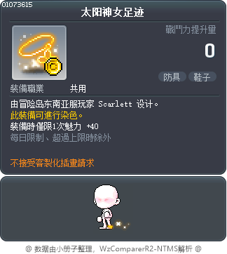 太阳神女足迹 Tooltip
