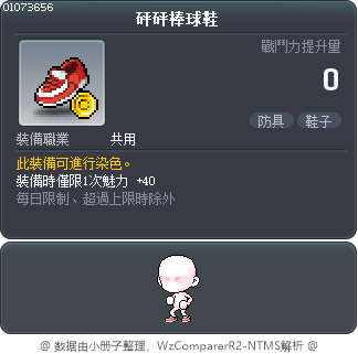 砰砰棒球鞋 Tooltip