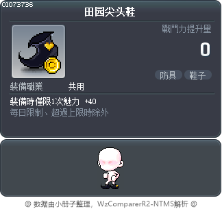 田园尖头鞋 Tooltip