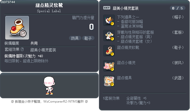 甜点精灵软靴 Tooltip