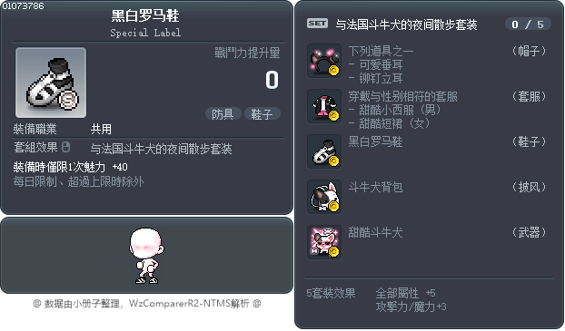 黑白罗马鞋 Tooltip