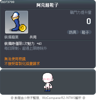 阿克娅鞋子 Tooltip
