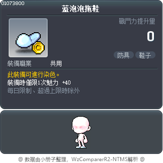 蓝泡泡拖鞋 Tooltip