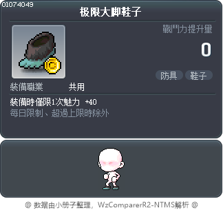 极限大脚鞋子 Tooltip