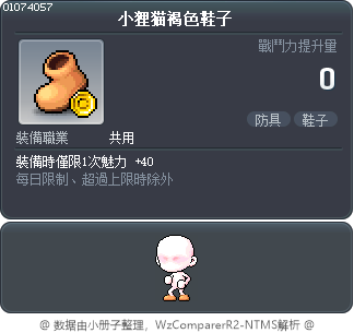 小狸猫褐色鞋子 Tooltip