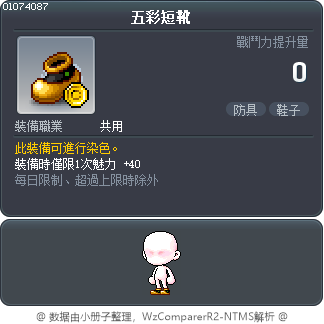 五彩短靴 Tooltip