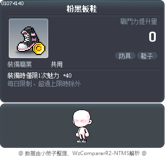 粉黑板鞋 Tooltip