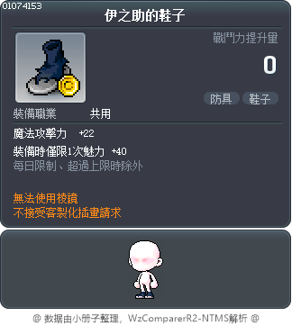 伊之助的鞋子 Tooltip