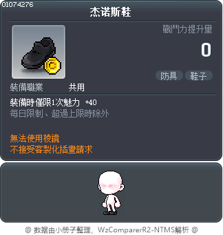 杰诺斯鞋 Tooltip