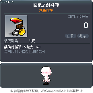 回忆之剑斗鞋 Tooltip
