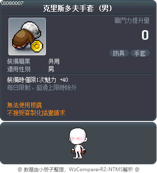 克里斯多夫手套 Tooltip