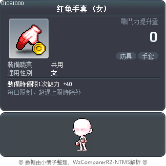 红龟手套 Tooltip