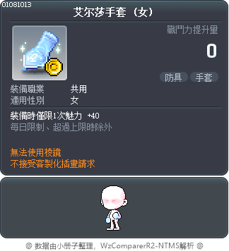艾尔莎手套 Tooltip