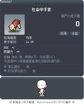 红命中手套 Tooltip
