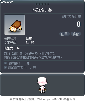 褐短指手套 Tooltip
