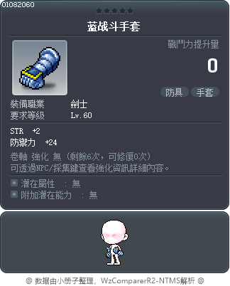 蓝战斗手套 Tooltip