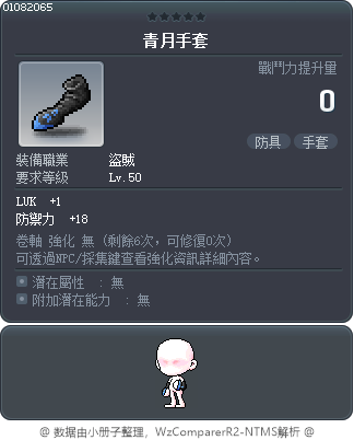 青月手套 Tooltip