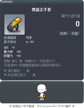 黑意志手套 Tooltip