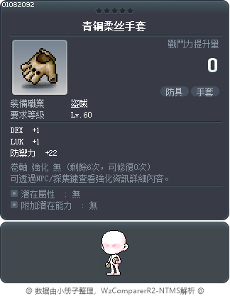 青铜柔丝手套 Tooltip