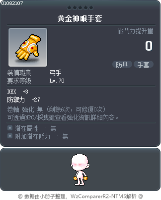 黄金神眼手套 Tooltip