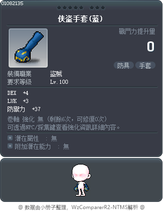 侠盗手套(蓝) Tooltip
