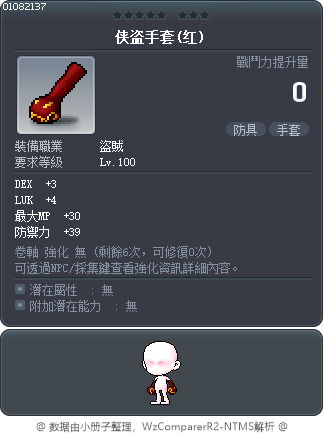 侠盗手套(红) Tooltip