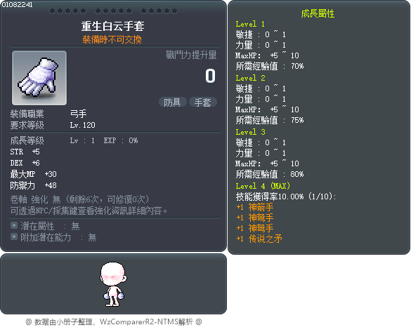 重生白云手套 Tooltip