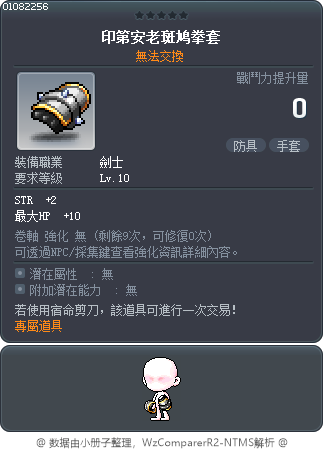 印第安老斑鸠拳套 Tooltip