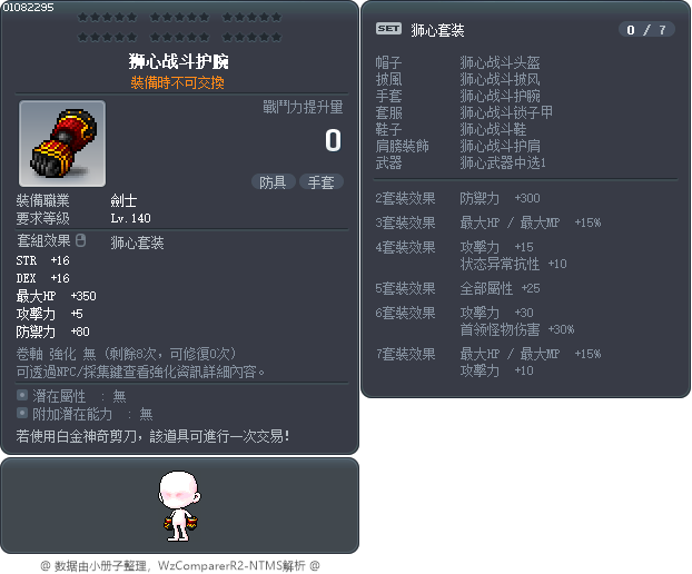 狮心战斗护腕 Tooltip