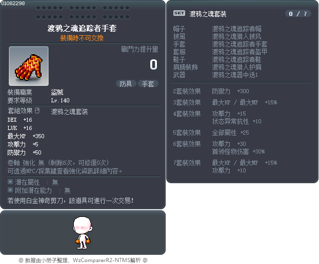 渡鸦之魂追踪者手套 Tooltip
