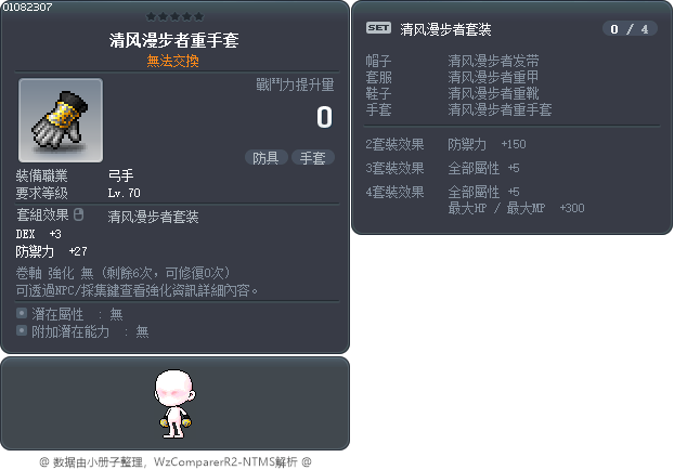 清风漫步者重手套 Tooltip