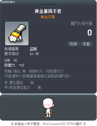 黄金暴风手套 Tooltip