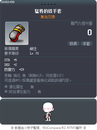 猛将的铁手套 Tooltip