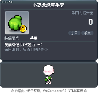 小恐龙绿豆手套 Tooltip