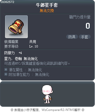 牛郎星手套 Tooltip
