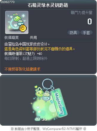石精灵绿水灵钥匙链 Tooltip