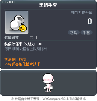 黑妞手套 Tooltip