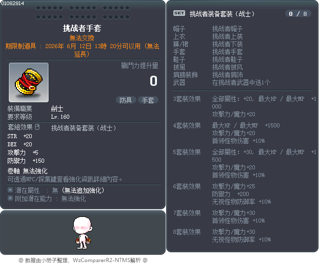 挑战者手套 Tooltip