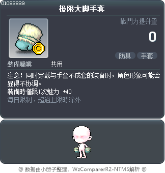 极限大脚手套 Tooltip