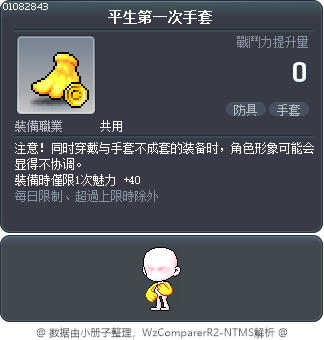 平生第一次手套 Tooltip