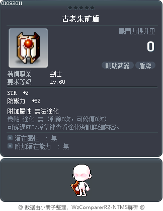 古老朱矿盾 Tooltip