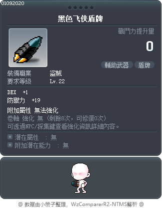 黑色飞侠盾牌 Tooltip