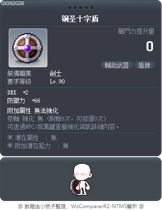 铜圣十字盾 Tooltip