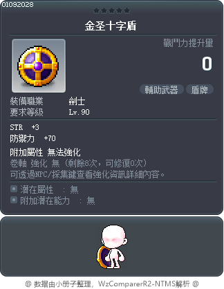 金圣十字盾 Tooltip