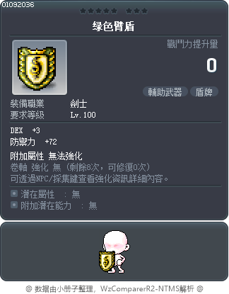 绿色臂盾 Tooltip