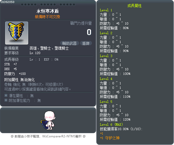 永恒寒冰盾 Tooltip