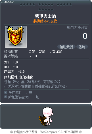 战神勇士盾 Tooltip