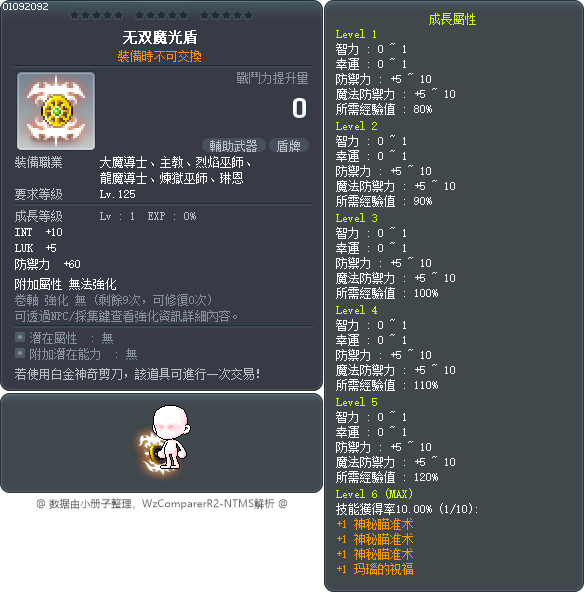 无双魔光盾 Tooltip