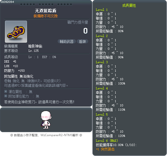 无双匿踪盾 Tooltip