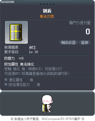 钢盾 Tooltip